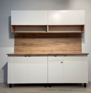 Кухонный гарнитур «Монако» 2.0 м Серия 2 МДФ с фрезеровкой (Дуб Золотой/Белый матовый) в Казани - kazan.mebel24.online | фото 2