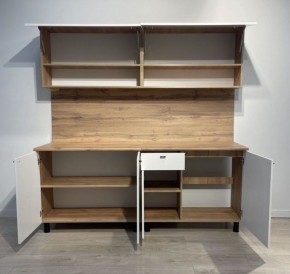 Кухонный гарнитур «Монако» 2.0 м Серия 2 МДФ с фрезеровкой (Дуб Золотой/Белый матовый) в Казани - kazan.mebel24.online | фото 4