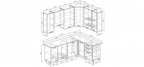 Кухонный гарнитур Старое Дерево 2200*1600 h950 (Стол. 38мм) в Казани - kazan.mebel24.online | фото 2