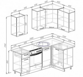 Кухонный гарнитур угловой Бланка 2000х1200 (Стол. 38мм) в Казани - kazan.mebel24.online | фото 2