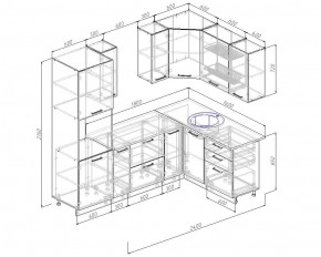 Кухонный гарнитур угловой Жемчуг 2400х1600 (Стол. 38мм) в Казани - kazan.mebel24.online | фото 2