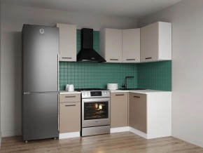 Кухонный гарнитур угловой Каппучино 2000*1200 (Стол. 38мм) в Казани - kazan.mebel24.online | фото