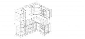 Кухонный гарнитур угловой Каппучино 2400*1600 (Стол. 38мм) в Казани - kazan.mebel24.online | фото 2