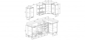 Кухонный гарнитур угловой Санторини 2200*1000 (Стол. 38мм) в Казани - kazan.mebel24.online | фото 2