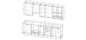 Кухонный гарнитур Умбра 3000 h950 (Стол. 26мм) в Казани - kazan.mebel24.online | фото 2