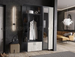 ЛИКА №1 Прихожая ЛДСП (графит/дуб крафт белый) в Казани - kazan.mebel24.online | фото