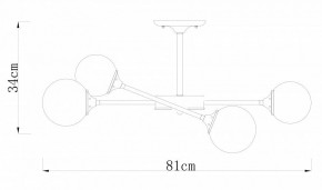 Люстра на штанге Arte Lamp Marco A2703PL-6SG в Казани - kazan.mebel24.online | фото 2