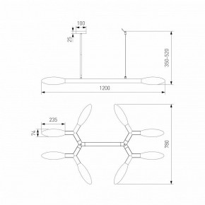 Люстра на штанге Eurosvet Covalent 30180 черный в Казани - kazan.mebel24.online | фото 3