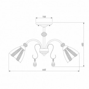 Люстра на штанге Eurosvet Floranse 30155/5 античная бронза в Казани - kazan.mebel24.online | фото 3