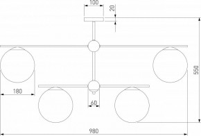 Люстра на штанге Eurosvet Marbella 60147/6 черный в Казани - kazan.mebel24.online | фото 3