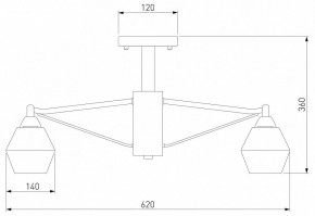 Люстра на штанге Eurosvet Takara 70135/5 кофе в Казани - kazan.mebel24.online | фото 2