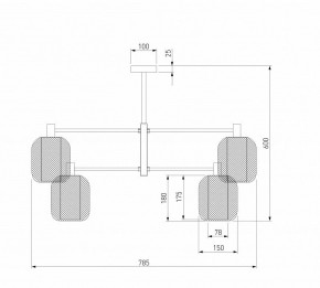 Люстра на штанге Eurosvet Voile 30191/6 черный в Казани - kazan.mebel24.online | фото 3