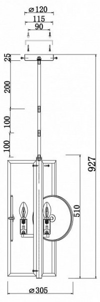 Люстра на штанге Maytoni Marmo MOD099PL-03G в Казани - kazan.mebel24.online | фото 4