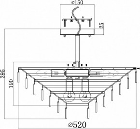Люстра на штанге Maytoni Mazzo MOD130CL-11G в Казани - kazan.mebel24.online | фото 5