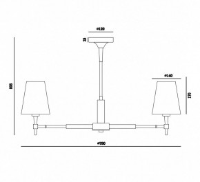 Люстра на штанге Maytoni Zaragoza H001CL-05BS в Казани - kazan.mebel24.online | фото 6