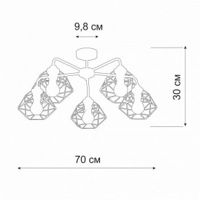 Люстра на штанге Vitaluce V4258 V4258-0/5PL в Казани - kazan.mebel24.online | фото 2
