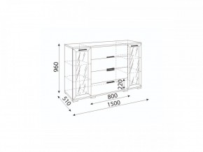 Мармарис (гостиная) М11 Комод-витрина в Казани - kazan.mebel24.online | фото 2