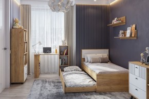 МИЛАН Спальня (Дуб Золотой/Белый матовый) в Казани - kazan.mebel24.online | фото 46