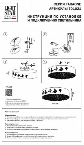 Накладной светильник Lightstar Faraone 701021 в Казани - kazan.mebel24.online | фото 3