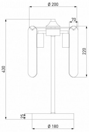 Настольная лампа декоративная Eurosvet Claire 01170/3 золото в Казани - kazan.mebel24.online | фото 3