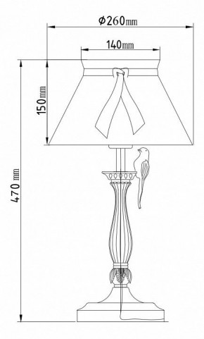 Настольная лампа декоративная Maytoni Bird ARM013-11-W в Казани - kazan.mebel24.online | фото 5