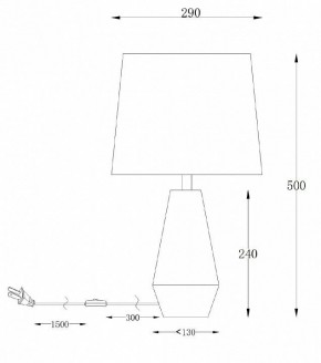 Настольная лампа декоративная Maytoni Calvin Table Z181-TL-01-B в Казани - kazan.mebel24.online | фото 2