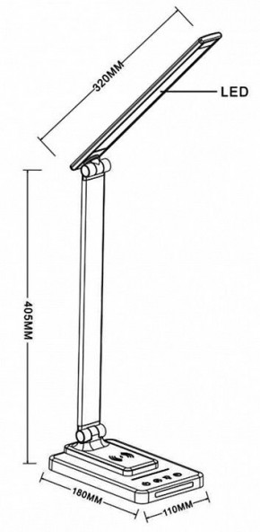 Настольная лампа офисная Arte Lamp William A5122LT-1WH в Казани - kazan.mebel24.online | фото 3