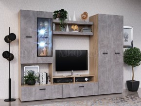 Нэнси New Шкаф 2-х створчатый (ЛДСП) Бетон светлый/Сонома в Казани - kazan.mebel24.online | фото 3