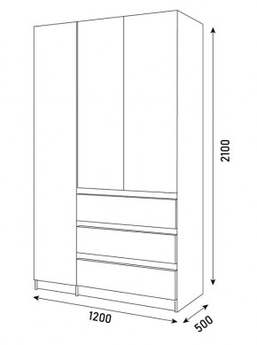 ПАРУС Шкаф 3-х ств. 1200 в Казани - kazan.mebel24.online | фото 3