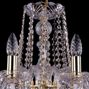 Подвесная люстра Bohemia Ivele Crystal 1402 1402/10/240/G/Leafs в Казани - kazan.mebel24.online | фото 4