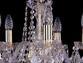 Подвесная люстра Bohemia Ivele Crystal 1402 1402/5/141/G/Leafs в Казани - kazan.mebel24.online | фото 3