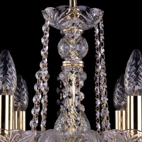 Подвесная люстра Bohemia Ivele Crystal 1402 1402/6/160/G/Leafs в Казани - kazan.mebel24.online | фото 4