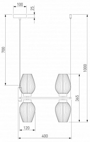 Подвесная люстра Eurosvet Alva 30183/4 латунь в Казани - kazan.mebel24.online | фото 4