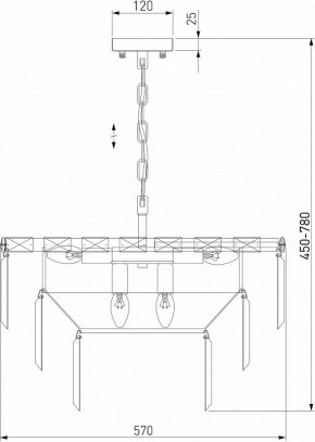 Подвесная люстра Eurosvet Elegante 10130/8 хром/прозрачный хрусталь Strotskis в Казани - kazan.mebel24.online | фото 3