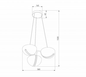 Подвесная люстра Eurosvet Emisfero 50083/3 LED золото в Казани - kazan.mebel24.online | фото 6