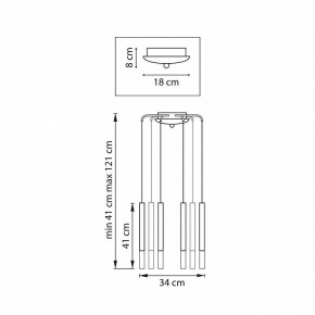 Подвесная люстра Lightstar Tubo L8T747147 в Казани - kazan.mebel24.online | фото 2