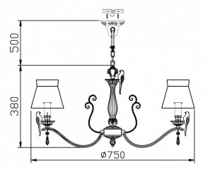 Подвесная люстра Maytoni Bird ARM013-08-W в Казани - kazan.mebel24.online | фото 5