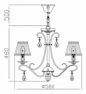 Подвесная люстра Maytoni Brionia ARM172-05-G в Казани - kazan.mebel24.online | фото 5