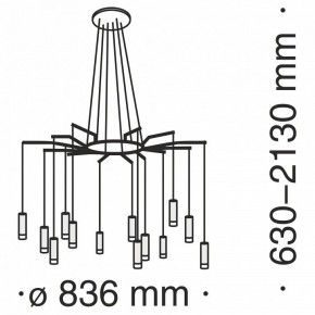 Подвесная люстра Maytoni Davida MOD035PL-12B в Казани - kazan.mebel24.online | фото 6