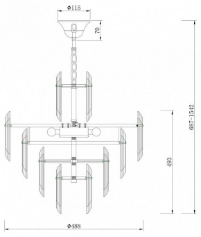 Подвесная люстра Maytoni Flare DIA200PL-06G в Казани - kazan.mebel24.online | фото 7