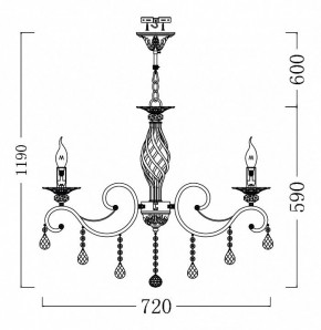 Подвесная люстра Maytoni Grace ARM247-08-G в Казани - kazan.mebel24.online | фото 4