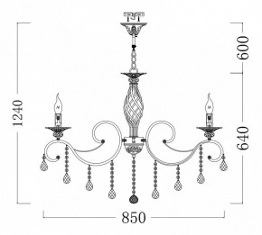 Подвесная люстра Maytoni Grace ARM247-10-G в Казани - kazan.mebel24.online | фото 7