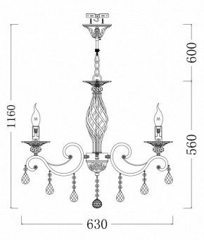 Подвесная люстра Maytoni Grace RC247-PL-06-R в Казани - kazan.mebel24.online | фото 5