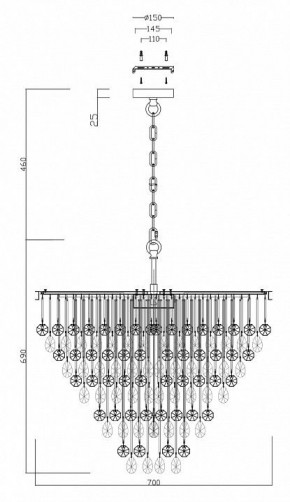 Подвесная люстра Maytoni Linn MOD091PL-09G в Казани - kazan.mebel24.online | фото 4