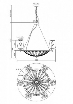 Подвесная люстра Maytoni Pantheon H021PL-06CH в Казани - kazan.mebel24.online | фото 5