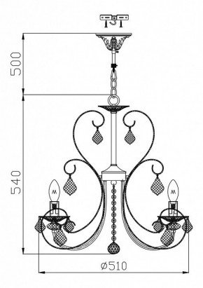 Подвесная люстра Maytoni Princess ARM270-05-R в Казани - kazan.mebel24.online | фото