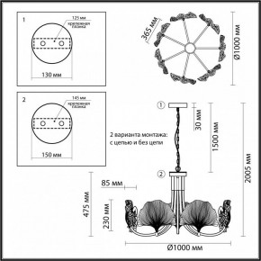 Подвесная люстра Odeon Light Ventaglio 4870/7 в Казани - kazan.mebel24.online | фото 6