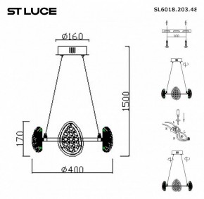 Подвесная люстра ST-Luce Enigma SL6018.203.48 в Казани - kazan.mebel24.online | фото 4