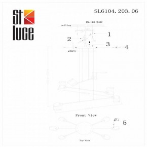 Подвесная люстра ST-Luce Montecelio SL6104.203.06 в Казани - kazan.mebel24.online | фото 4