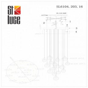Подвесная люстра ST-Luce Montecelio SL6104.203.16 в Казани - kazan.mebel24.online | фото 3
